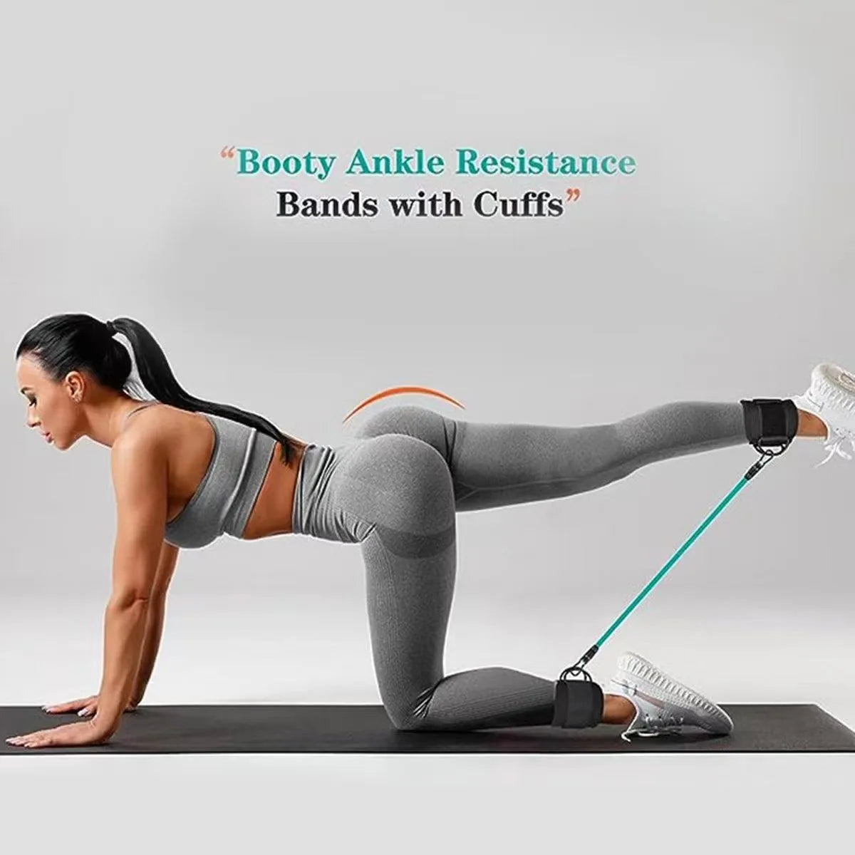 TPE Resistance Bands Ankle Straps Fitness Booty Band Squat Glute Workout Yoga Gym Equipment Guard Leg Strength Safety Extensions