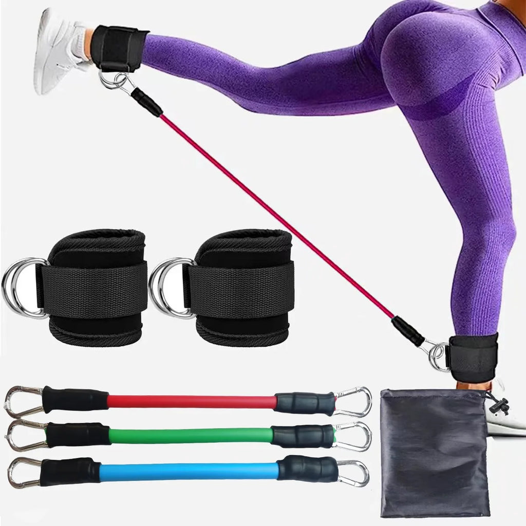 TPE Resistance Bands Ankle Straps Fitness Booty Band Squat Glute Workout Yoga Gym Equipment Guard Leg Strength Safety Extensions