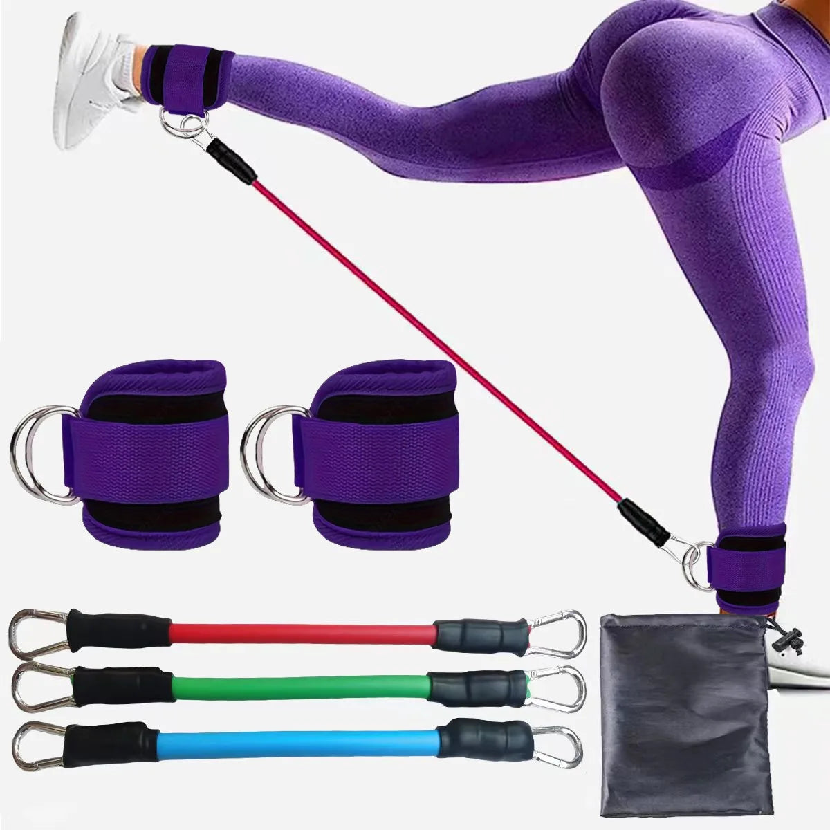TPE Resistance Bands Ankle Straps Fitness Booty Band Squat Glute Workout Yoga Gym Equipment Guard Leg Strength Safety Extensions